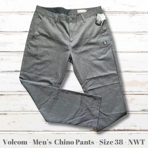 Volcom Men's Frickin Modern Chino Skate Pants Charcoal Gray Size 38 NWT